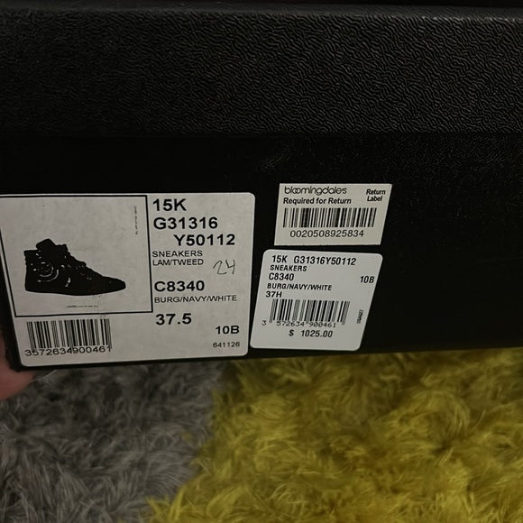 Chanel Burgundy Hightop sneaker - Picture 5 of 5